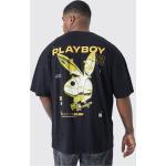 T-shirts à imprimés boohooMAN noirs Playboy à manches courtes Taille 3 XL plus size pour homme 