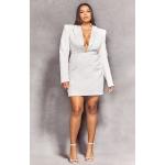 Robes tailleur & Robes blazer blanches en satin Taille XL pour femme 
