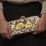 Pochettes dorées à fleurs en velours à perles de soirée pour femme 
