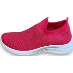 Chaussures de running roses à paillettes respirantes Pointure 38 look fashion pour femme 