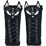 Moufles Poizen Industries noires en coton Tailles uniques look gothique pour femme 