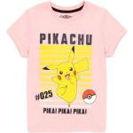 T-shirts roses en coton enfant Pokemon Pikachu look fashion 