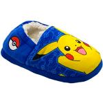 Chaussons peluche bleus en polaire Pokemon Pikachu Pointure 29 pour garçon 