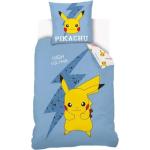 Housses de couette bleues en coton Pokemon Pikachu 140x200 cm pour enfant 