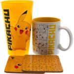 Tasses design jaunes en verre Pokemon Pikachu 