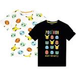Pokemon T-Shirt Garçon 2 Pack Multicolore 6-7 Ans