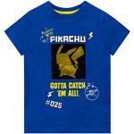 T-shirts bleus à sequins Pokemon Pikachu classiques pour garçon de la boutique en ligne Amazon.fr 
