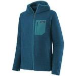 Vestes zippées Patagonia R1 bleues en polaire bluesign respirantes éco-responsable à capuche Taille M pour homme en promo 