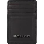 Porte-cartes bancaires Police noirs en cuir look fashion pour homme 