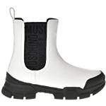 Boots Chelsea de créateur Moschino Love Moschino blanches Pointure 35 look fashion pour fille 