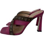 Sandales à talons Pollini multicolores en cuir à bouts carrés Pointure 40 look fashion pour femme 