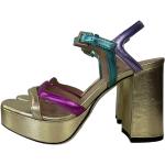 Sandales à talons Pollini multicolores en cuir Nappa Pointure 40 avec un talon de plus de 9cm look fashion pour femme 