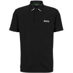 Polos de golf de créateur HUGO BOSS BOSS noirs à rayures en polyester Taille L pour homme 