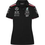Polos noirs à rayures F1 Mercedes AMG Petronas Taille XS look fashion pour femme 