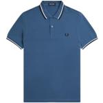 Polos Fred Perry Twin Tipped blancs en coton Taille XXL classiques pour homme 