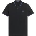 Polos Fred Perry Twin Tipped bleus à manches courtes Taille S look fashion pour homme en promo 