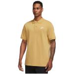 Polos brodés Nike Sportswear dorés en coton Taille XL classiques pour homme en promo 