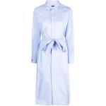 Robes de créateur Ralph Lauren Polo Ralph Lauren bleu céleste en popeline à manches longues à manches longues classiques pour femme 