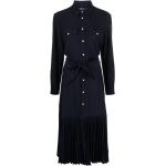 Robes en laine de créateur Ralph Lauren Polo Ralph Lauren bleu marine en viscose mi-longues à manches longues pour femme en promo 