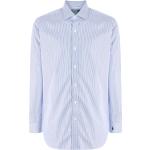 Chemises de créateur Ralph Lauren Polo Ralph Lauren bleues à rayures rayées à manches longues pour homme 