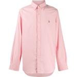 Chemises de créateur Ralph Lauren Polo Ralph Lauren roses à manches longues à manches longues pour homme 