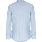 Chemises de créateur Ralph Lauren Polo Ralph Lauren bleues à manches longues à manches longues classiques pour homme 