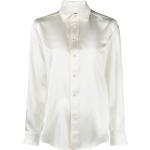 Chemises de créateur Ralph Lauren Polo Ralph Lauren blanc crème en soie à manches longues classiques pour femme 