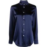 Chemises de créateur Ralph Lauren Polo Ralph Lauren bleu marine en soie à manches longues classiques pour femme 
