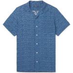 Chemises de créateur Ralph Lauren Polo Ralph Lauren bleu canard en toile à manches courtes à manches courtes Taille S classiques pour homme 