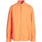 Chemises unies de créateur Ralph Lauren Polo Ralph Lauren orange en coton à manches longues col button down Taille M pour homme en promo 