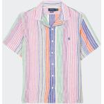 Chemises de créateur Ralph Lauren Polo Ralph Lauren multicolores à rayures en lin à manches courtes Taille L look casual pour homme 