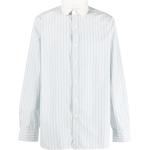 Chemises de créateur Ralph Lauren Polo Ralph Lauren bleus clairs à rayures rayées à manches longues à col Claudine pour homme 
