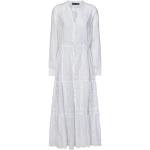 Robes Polo de créateur Ralph Lauren Polo Ralph Lauren blanches maxi à manches trois-quart Taille XS pour femme 
