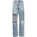 Jeans droits de créateur Ralph Lauren Polo Ralph Lauren bleus patchwork en denim W25 L28 classiques pour femme 