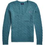 Pulls col V de créateur Ralph Lauren Polo Ralph Lauren bleus en laine à col en V Taille XS pour femme 