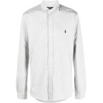 Chemises de créateur Ralph Lauren Polo Ralph Lauren gris clair à carreaux col italien à manches longues pour homme en promo 