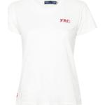 T-shirts col rond de créateur Ralph Lauren Polo Ralph Lauren blancs en jersey à manches courtes à col rond pour femme 
