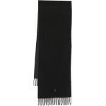 Écharpes en laine de créateur Ralph Lauren Polo Ralph Lauren noires en laine à franges Tailles uniques pour femme 