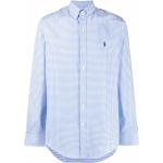 Chemises vichy de créateur Ralph Lauren Polo Ralph Lauren bleues à carreaux à manches longues pour homme 