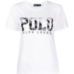 T-shirts à imprimés de créateur Ralph Lauren Polo Ralph Lauren blancs en jersey pour femme en promo 