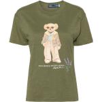 T-shirts à imprimés de créateur Ralph Lauren Polo Ralph Lauren vert olive en jersey à manches courtes à col rond pour femme 