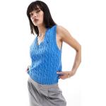 Pulls col V de créateur Ralph Lauren Polo Ralph Lauren bleus à col en V Taille XL classiques pour femme 