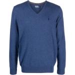 Pulls en laine de créateur Ralph Lauren Polo Ralph Lauren bleu marine à manches longues à col en V pour homme en promo 