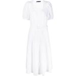 Robes ceinturées de créateur Ralph Lauren Polo Ralph Lauren blanches avec broderie pour femme en promo 