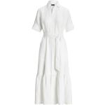 Robes courtes de créateur Ralph Lauren Polo Ralph Lauren blanches à manches courtes classiques pour femme 