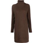Robes en laine de créateur Ralph Lauren Polo Ralph Lauren marron chocolat à manches longues à col roulé pour femme en promo 