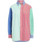 Chemises de créateur Ralph Lauren Polo Ralph Lauren vertes à rayures en popeline rayées à manches longues classiques pour femme 