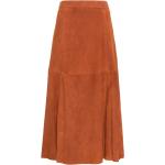 Jupes velours de créateur Ralph Lauren Polo Ralph Lauren orange en velours mi-longues pour femme en promo 