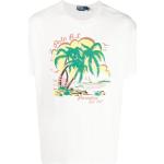 T-shirts à imprimés de créateur Ralph Lauren Polo Ralph Lauren blancs à manches courtes pour homme en promo 