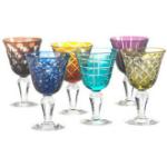 pols potten Set de 6 verres á vin Cuttings multicolore H 17cm x Ø 10cm
